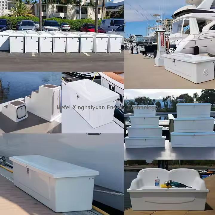 Fiberglas Marina Storage Box Standard Fiberglass Boat Dock Box