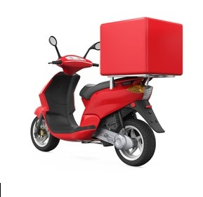 Wasserdichte Fast -Food -Glasfaser -Lieferbox für Scooter -benutzerdefinierte Designs