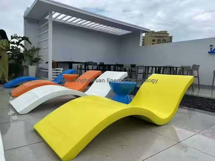 Modernes Design Outdoor Fiberglass Schwimmbad Liegeblattform